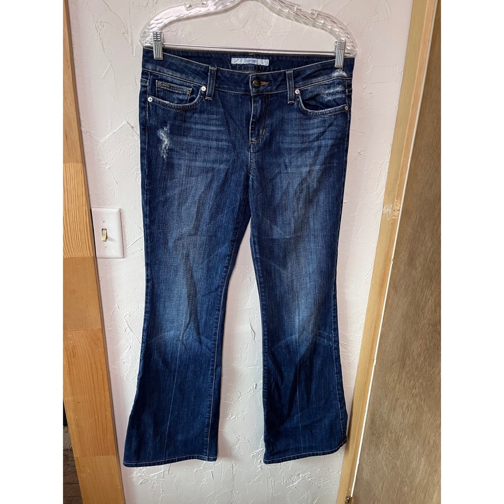 Joes‎ Jeans Visionaire Flare Leg Dark Wash Distressed Denim Jeans W29
